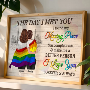 Pride Month LGBT Couple The Day I Met You Personalized Poster/Canvas