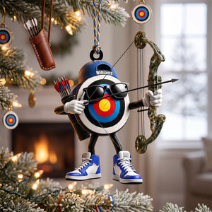 Custom Archery Hanging Ornament – Personalized Gift For Archers & Bowhunters