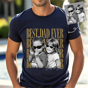 Custom Vintage Photo Personalized Shirt for Dad