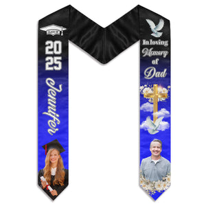 Custom Memorial Graduation Stole - Personalized In Loving Memory Keepsake