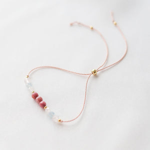 Crystal bracelet Healthy pregnancy, support, expectant mother gift, rose quartz bracelet