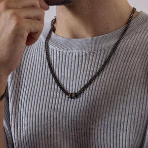 Peronslized Custom Name Bead Chain Men Necklace