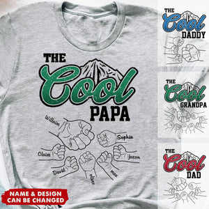 Personalized The Cool Dad Pure cotton T-shirt Loving Gift For Father, Grandfather, Grandpa
