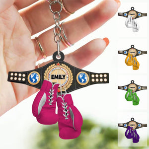 Personalized Boxing Glove Keychain Gifts For Boxing Lovers