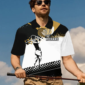 Golf & Beer That's Why I'm Here - Personalized Man Golf Polo Shirt Gift For Him