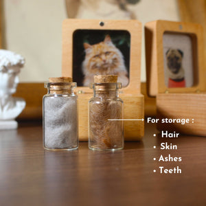 Custom Wooden Pet fur Keepsake Personalized Wooden Pet Ashes Box Pet Loss Gifts