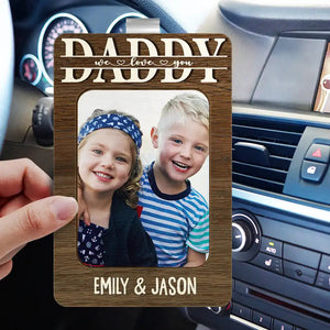 Custom Photo Dad Visor Clip - Personalized Dad We Love You Gift for Him