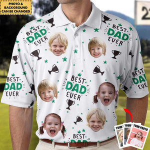 Personalized Photo Polo Shirt - Best Dad Ever