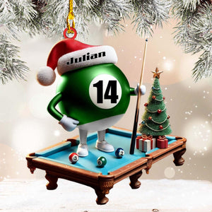 Personalized Name Billiard Ornament, Billiard Lover,Christmas Gift