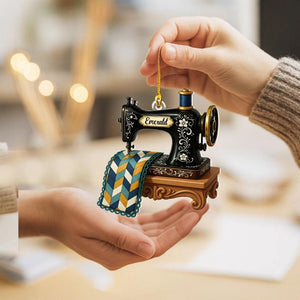 Personalized Sewing Machine Acrylic Ornament, Sewing Lover Keepsake, Crafter Gift
