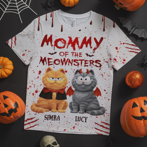 Custom Unisex T-shirt - Personalized Halloween Birthday Gifts For Cat Lovers, Cat Mom And Dad