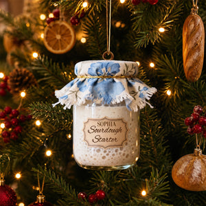 Custom Personalized Sourdough Starter Ornament โ Kitchen Baking Decor | Christmas Gift For Sourdough Lovers & Bakers
