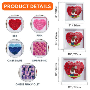 Forever Linked Together - Personalized Flower Shadow Box Gift For Mother & Daughter