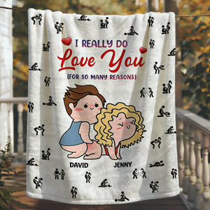I Really Do Love You - Personalized Couple Blanket