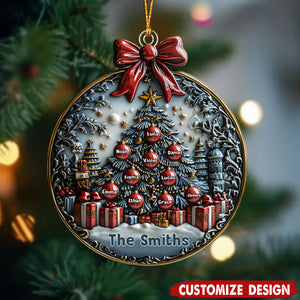 Merry Christmas - Personalized Family Custom Christmas Tree Gift Ball Ornaments