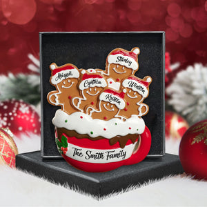 Personalized Christmas Gingerbread Family Ornament