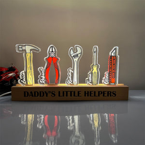 Personalized Daddy’s Little Helpers Lamp&Decor