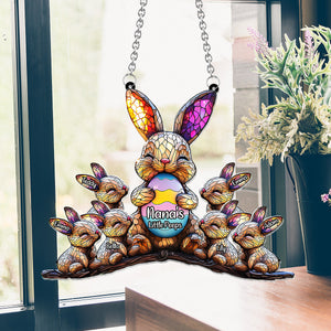 Easter's Day Decoration - Personalized Grandma Window Hanging Suncatcher Ornament