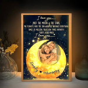 Personalized I Love You Past The Moon Canvas
