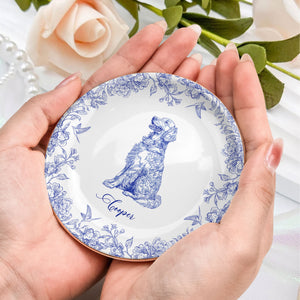 Chinoiserie Dog Breeds - Personalized Jewelry Dish