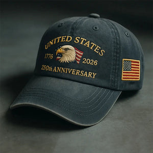 Printed baseball cap, featuring the Logo of the 250th Anniversary of the United States