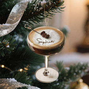 Personalized Espresso Martini Christmas Ornament,Cocktail Lover Gift
