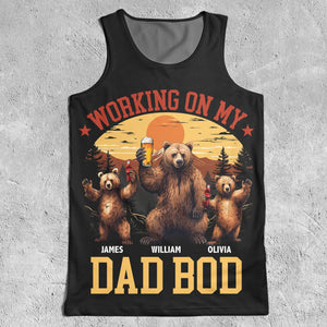 Working On My Dad Bod - Personalized Bear Tank Top For Men