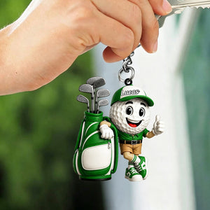 Golf Player Keychain โ Personalized Gift For Golf Lovers