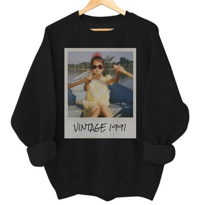 Uniseks custom vintage foto- Personalized Sweatshirt