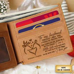 Hunting I Want All Of My Last To Be With You Personalized Leather Couple Wallet