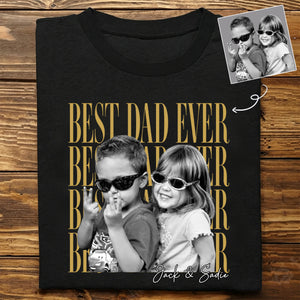 Custom Vintage Photo Personalized Shirt for Dad