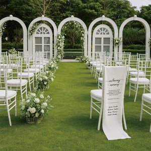 Personalized Memorial Wedding Chair Sign Banner Reserved for Loved Ones Ceremony Tribute, Wedding Aisle Decor