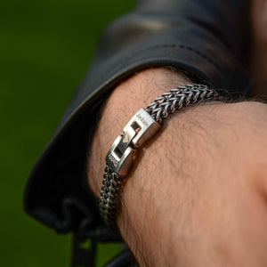 Men's Personalised Stainless Steel Bracelet Gift For Dad, Son, Husband