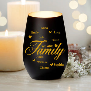 Personalized We are Family Scented Candle Cup