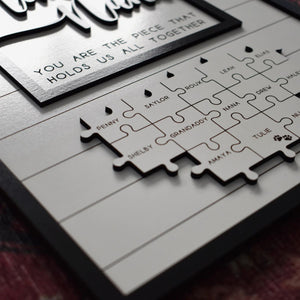 You are the Piece That Holds Us Together-Personalized Puzzle Plaque