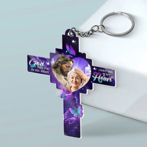 God Had You In His Arms - Memorial Personalized Acrylic Keychain