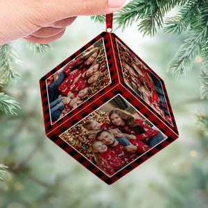 It's The Most Beautiful Time Of The Year Family Personalized Custom Wooden Cube Ornament