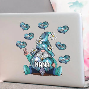 Sparkling Grandma With Sweet Heart Kids - Personalized Decal, Gift For Grandma