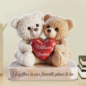 Love Cuddled Up In One Hug - Couple Personalized Acrylic Plaque Custom Shape - Gift For Husband Wife, Anniversary