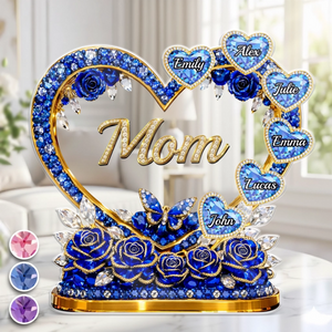 Personalized Mother's Day Acrylic Plaque โ Custom Gift For Mom & Grandma | Mom's Heart Full Of Care