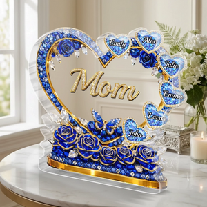 Personalized Mother's Day Acrylic Plaque โ Custom Gift For Mom & Grandma | Mom's Heart Full Of Care