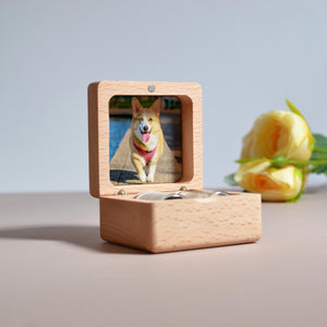 Custom Wooden Pet fur Keepsake Personalized Wooden Pet Ashes Box Pet Loss Gifts