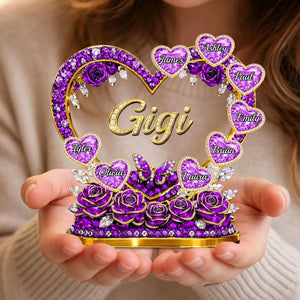 Personalized Mother's Day Acrylic Plaque โ Custom Gift For Mom & Grandma | Mom's Heart Full Of Care