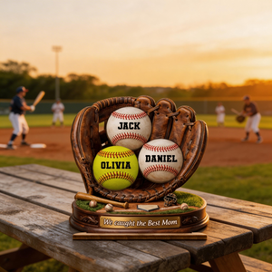 Our Roots Begin With You-Baseball Wooden Plaque - Personalized Mother's Day, Father's Day Gifts For Mom, Dad