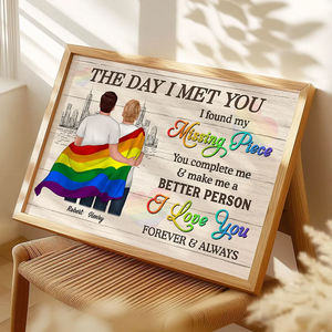 Pride Month LGBT Couple The Day I Met You Personalized Poster/Canvas