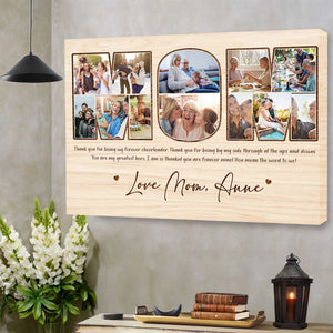 Happy Mother's Day! Personalized Mom Photo Canvas, Custom Photo Collage Wall Art