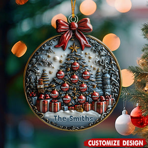 Merry Christmas - Personalized Family Custom Christmas Tree Gift Ball Ornaments