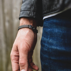 Men's Personalised Stainless Steel Bracelet Gift For Dad, Son, Husband