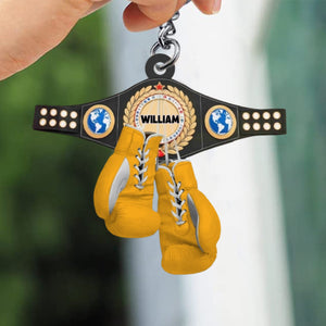 Personalized Boxing Glove Keychain Gifts For Boxing Lovers