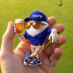 Beer Golf Personalized Keychain For Golf Lovers
